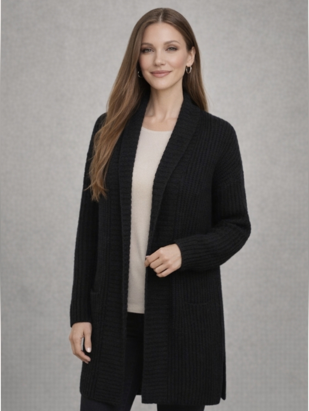 "Sonoma"  Ribbed Knit Cardigan – Size Medium